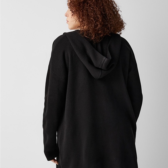 Open front hooded sweater cardigan with pockets. - Picture 2 of 8